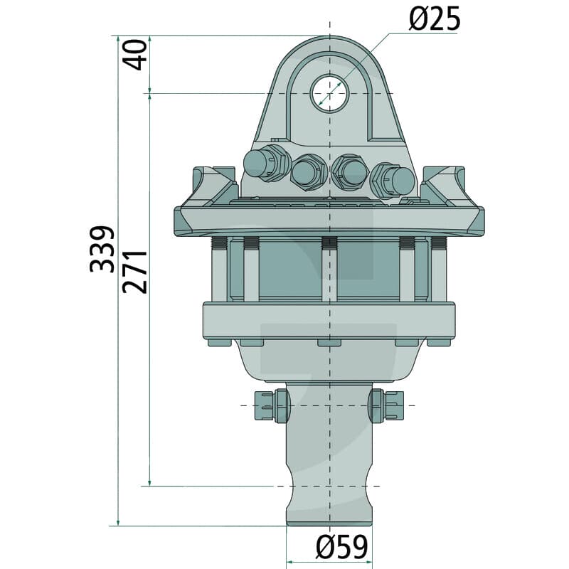 Rotator 4,5 ton med Ø59 mm axel – bild 2