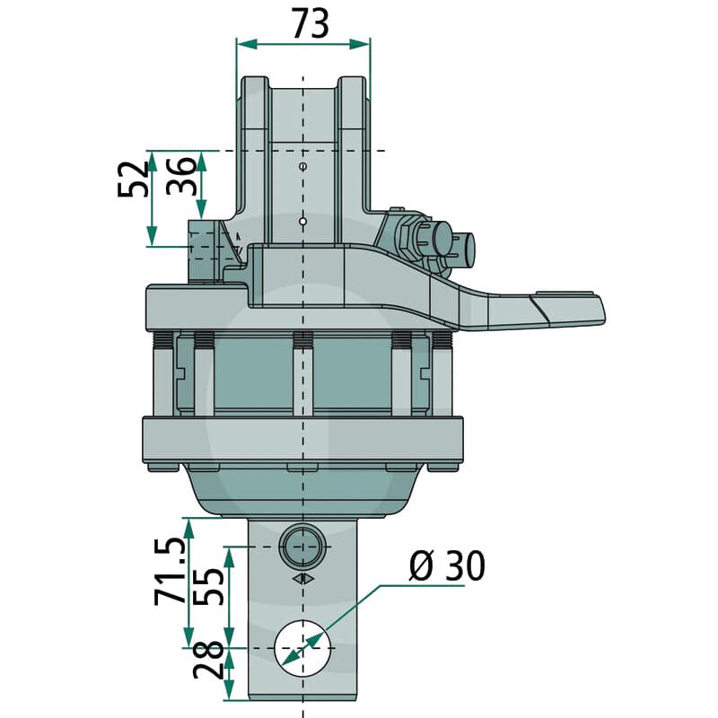 Rotator 4,5 ton med Ø59 mm axel – bild 3