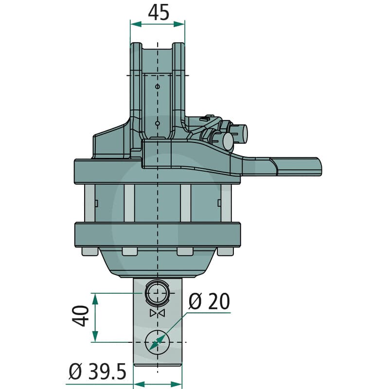 Rotator 1 ton med Ø39,5 mm axel – bild 2
