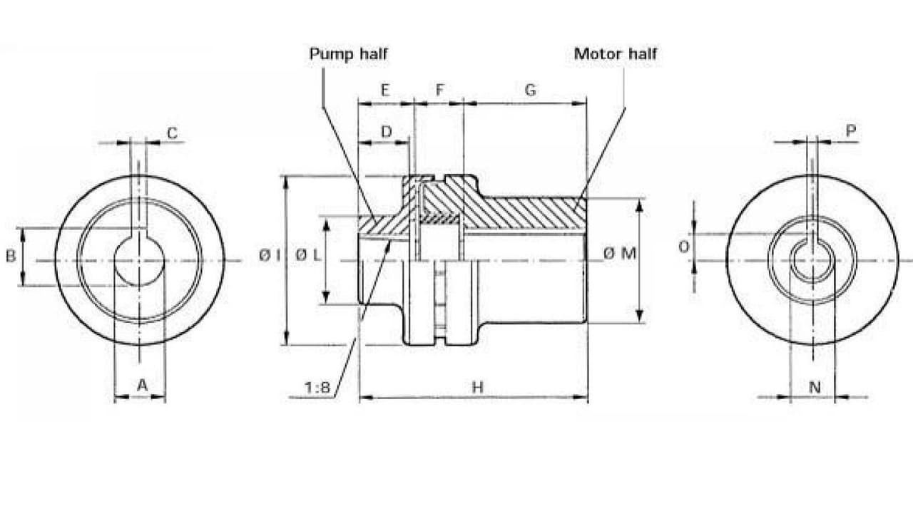 Elastisk koppling Grupp 0,25/0,50 - 19 mm – bild 2