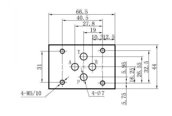 NG6 24V Cetop Elektrisk 4/2 riktningsventil - H-mittläge - tryck i A – bild 3