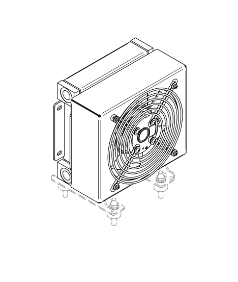 Oesse hydraulisk oljekylare 2,5 kW 400V, 1/2" BSP – bild 2