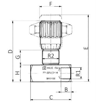 Rostfri dubbelverkande flödeskontrollventil 3/8'' BSP – bild 2