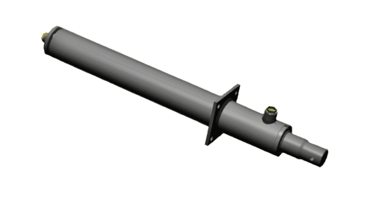Vedklyvarcylinder 60x80x650mm med rektangulär fläns