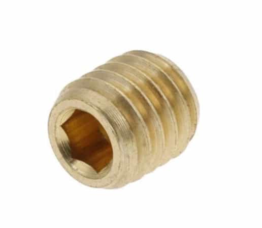 Mässingsjusteringsskruv med strypning M8x1,25mm 8mm Ø0,8mm
