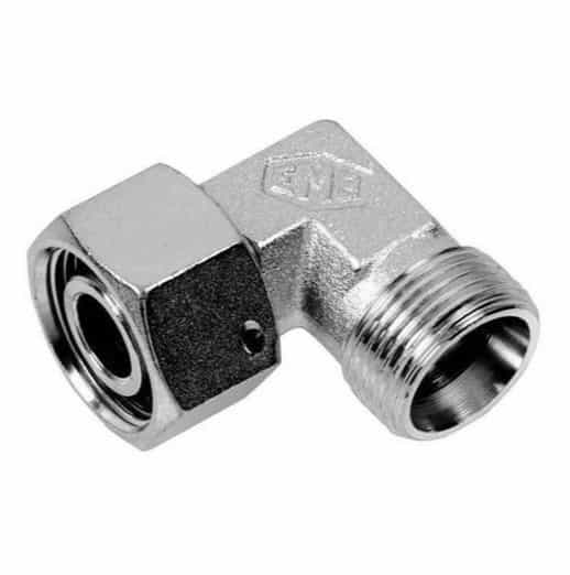 Rostfri vinkelkoppling justerbar 90º 16S (M24x1,5) med o-ring