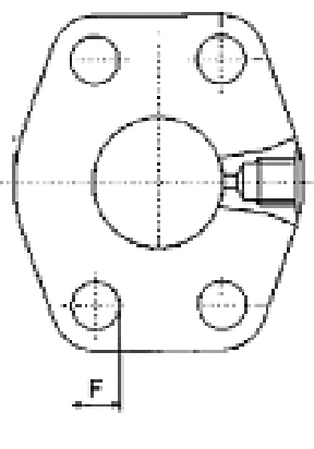 SAE mellanfläns 3/4" med mätanslutning 1/4" - 3000 PSI – bild 2