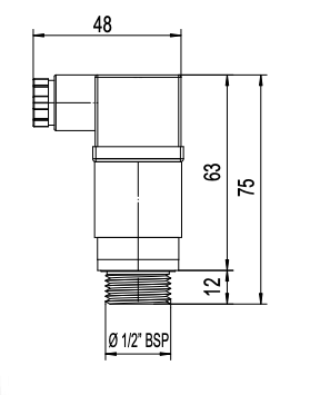 Termostat hydraulisk oljekylare 1/2" med temperatur 90 - 78 °C – bild 3