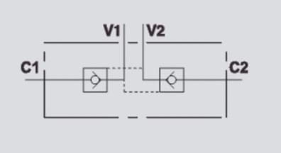 Dubbel styrd backventil VBPDE 3/8"L CMP/FLV – bild 2