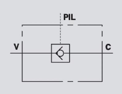 Enkel hydrauliskt styrd backventil VBPSL 1" – bild 2
