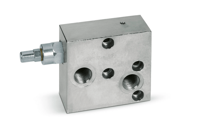 Enkelverkande balanseringsventil flänsbar hydraulmotor VBCDF 1/2" SE OMP/OMR SF