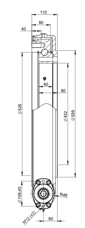 Hydraulisk svängkrans 1:124 utvändig diameter 670mm – bild 6