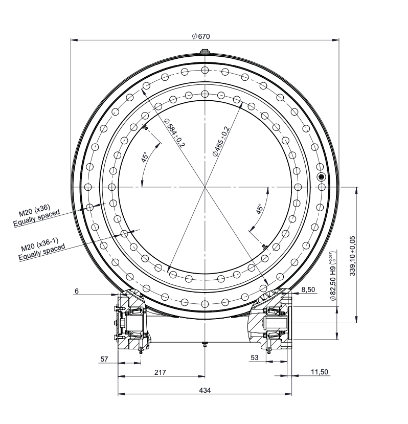 Hydraulisk svängkrans 1:124 utvändig diameter 670mm – bild 7
