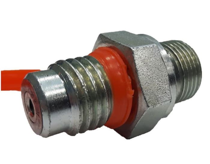 Minimess koppling 1/4" NPT hane med plastskyddskåpa – bild 2
