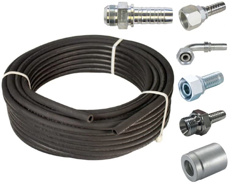 1/2" hydraulslang (2SN) pressats komplett inklusive slang, hylsor och presskopplingar