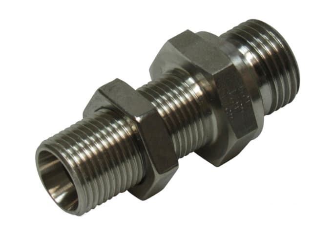 Rostfri BSP 3/8" - 8L (M14x1,5) hane inskruvningsskottkoppling
