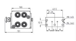 Faster multi snabbkoppling 4x 3/4" BSP hane (typ P412) – bild 3