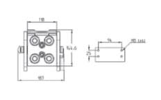 Faster multi snabbkoppling 4x 1/2" BSP hane (typ PH408) – bild 2