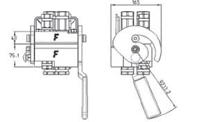 Faster multi snabbkoppling 2x 1/2" BSP / 2x 3/4" BSP hona (typ PH510) – bild 2