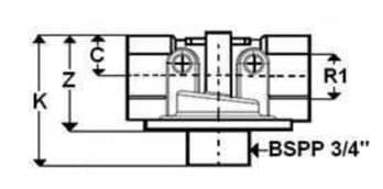 Filterhus för inline sugfilter 3/4" BSP – bild 3