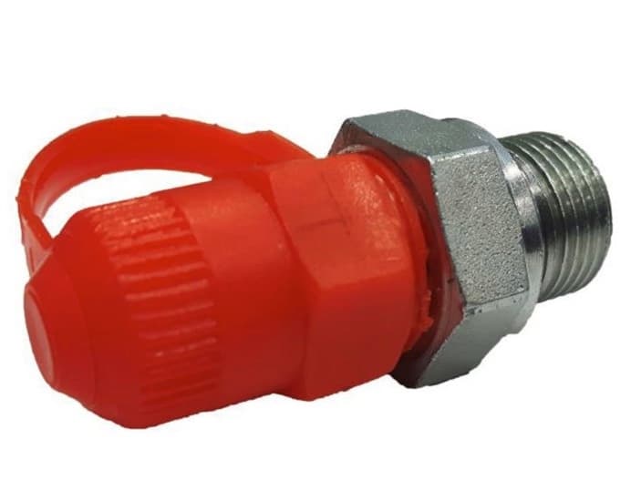 Minimess koppling 1/8'' BSP hane med plastskyddslock