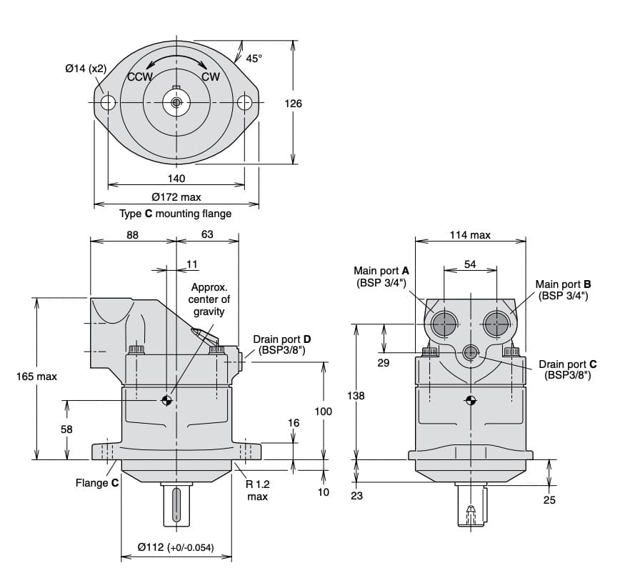 Parker axialkolvmotor F11 19cc med 154 l/min – bild 5