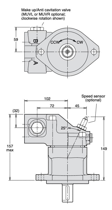 Parker axialkolvmotor F11 14,3cc 129 l/min – bild 6