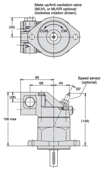 Parker axialkolvmotor F11 9,8cc 100 l/min – bild 6
