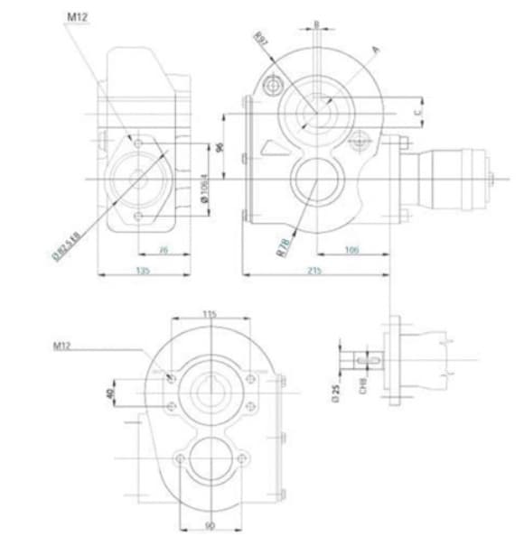 Kuggväxellåda 8,4:1 med borrning 40mm – bild 2