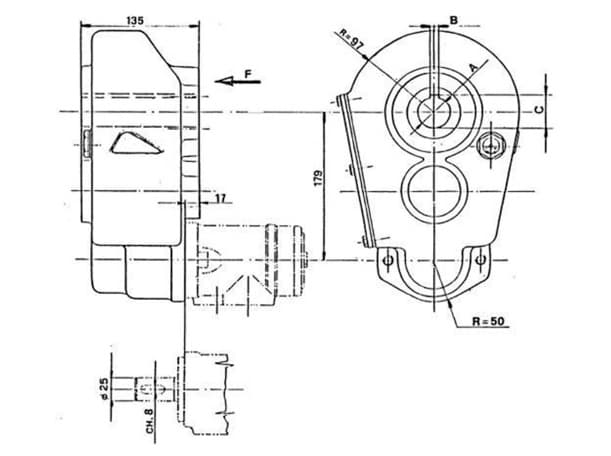 Växellåda 12:1 med borrning 40mm – bild 2