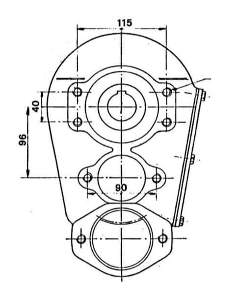 Växellåda 12:1 med borrning 40mm – bild 3