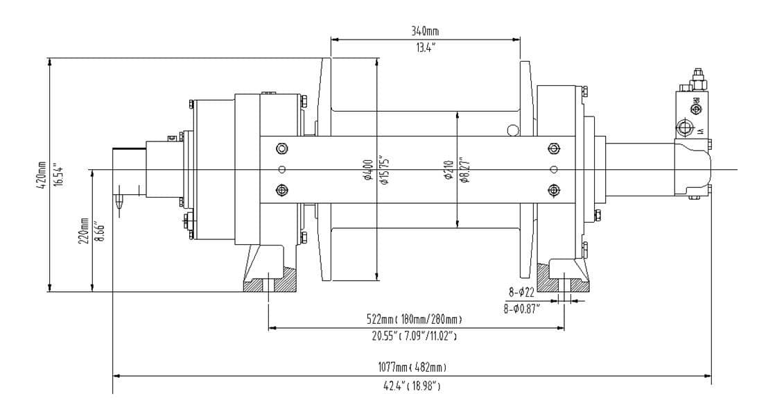Hydraulisk dragvinsch 15 ton – bild 2