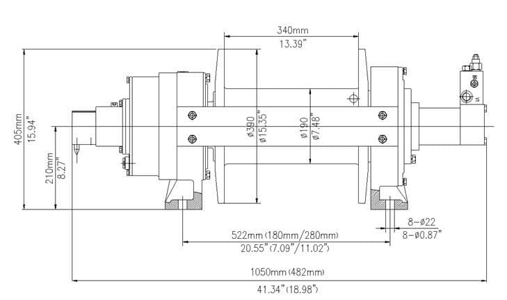 Hydraulisk dragvinsch 13,5 ton – bild 2