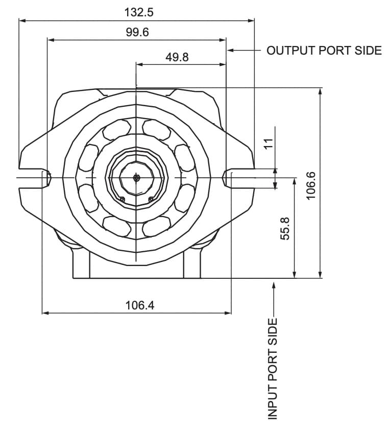 10 cc Innerkugghjulspump höger 9T 3/4" splinead axel – bild 3