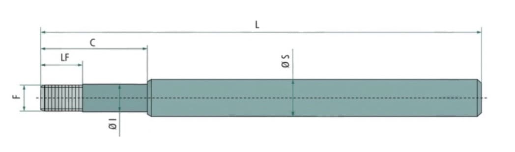 Kolvstång 90x50x500mm – bild 2