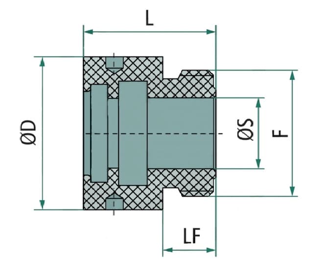 Toppmutter 55x25 (M60x1,5) – bild 2