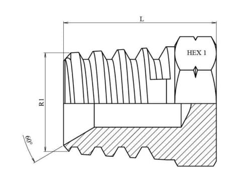 Blindplugg 1/2" NPT hane – bild 2
