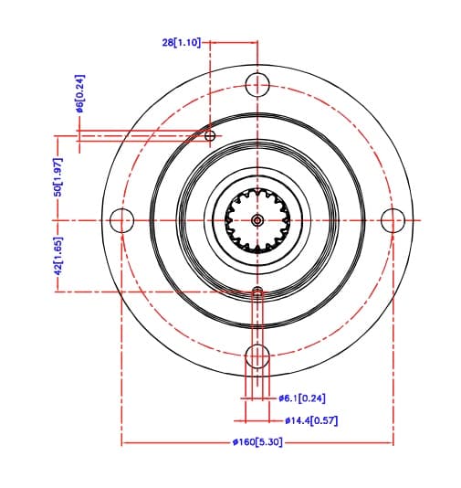 MTS315 315cc hydraulmotor utan utgående axel – bild 5