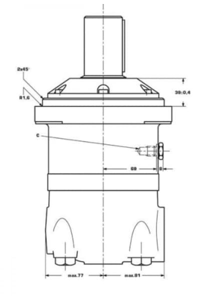 Danfoss OMV 500cc hydraulmotor 50 mm axel – bild 3