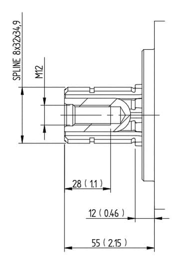 Sunfab axialkolvmotor 56cc med 137 l/min splinead axel 8x32x34,9 – bild 5
