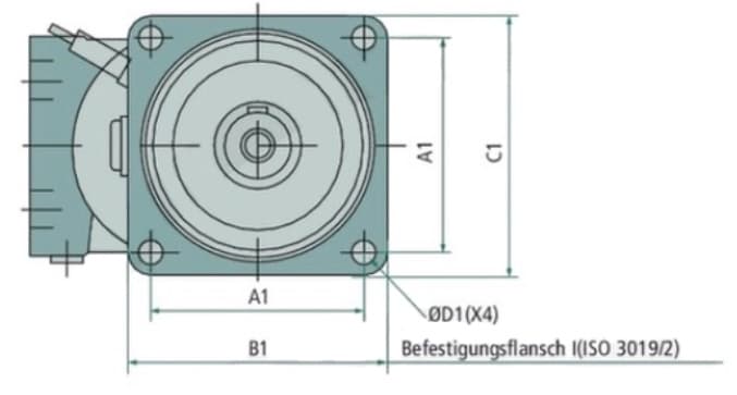 Parker axialkolvmotor F12 40cc med 244 l/min splinead axel – bild 5