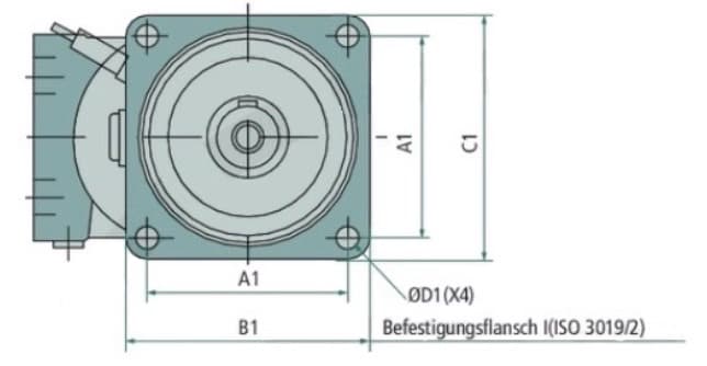 Parker axialkolvmotor F12 80cc med 386 l/min 40mm axel – bild 5