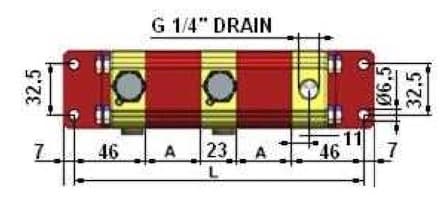 Flödesdelare (motor) med ventiler 4 sektioner 1,9-8 l/min - grupp 0 – bild 3