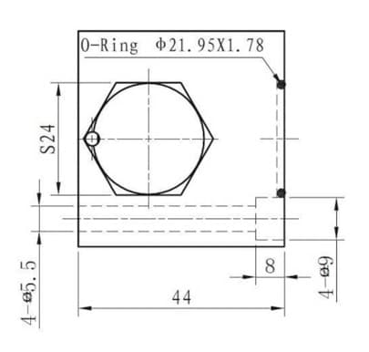 Tryckstyrd backventil för 4/3 stapelbar riktningsventil 3/8" 40l/min – bild 3