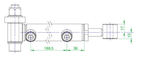Hydraulcylinder för snabbfäste 25x16x160mm – bild 4