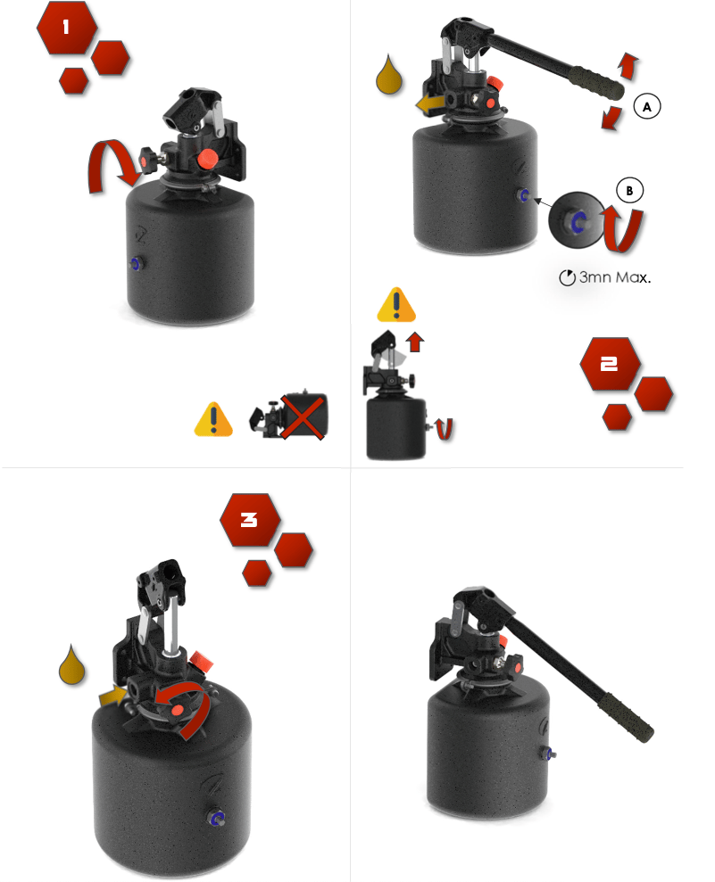 Hydraulpump som drivs av batteriborrmaskin inklusive handpump – bild 3