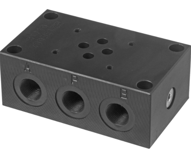 Underblock ES-3-D-3/8-L sidoanslutning APB- T 35L/min 310 bar 3/8" | NG6 | enkel