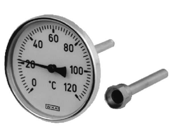 Termometer Ø100mm 0-120°C 6 bar