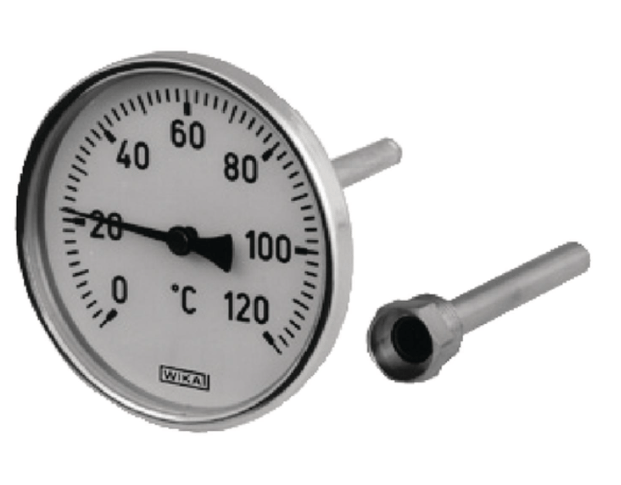 Termometer Ø100mm 0-120°C 6 bar