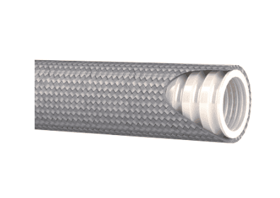 2" DN PTFE teflon slang rostfritt flätad räfflad